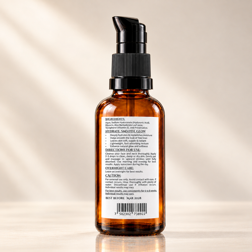 Herba Glam Follicle Boost Hair Serum label with ingredients and directions