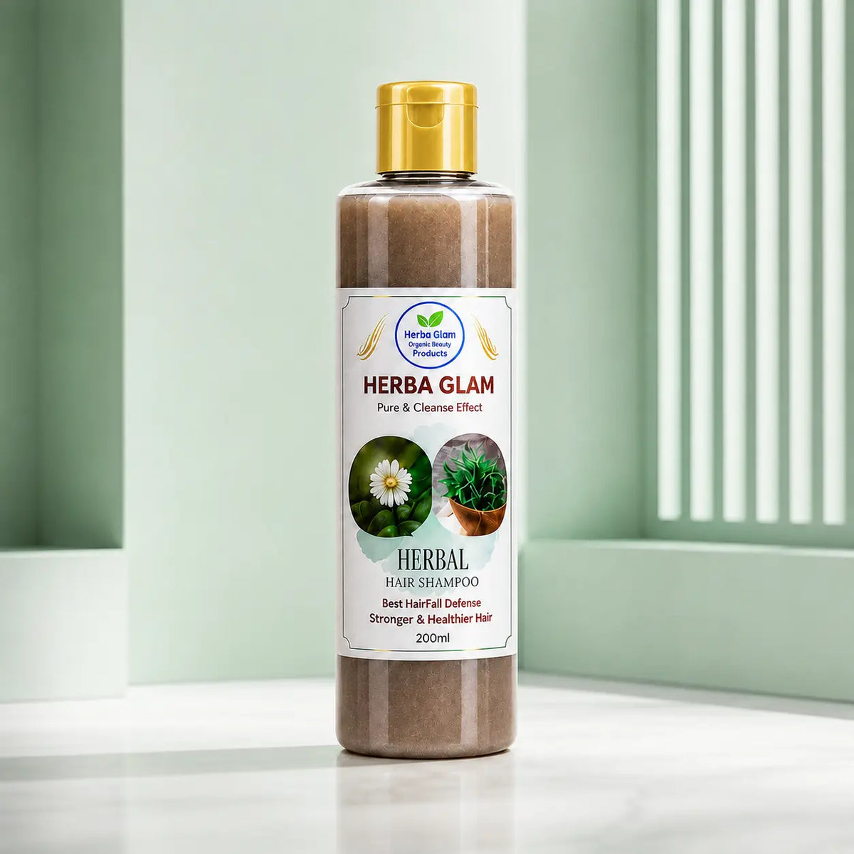 Herba Glam Herbal Shampoo with Bhringraj and Rosemary, 200ml