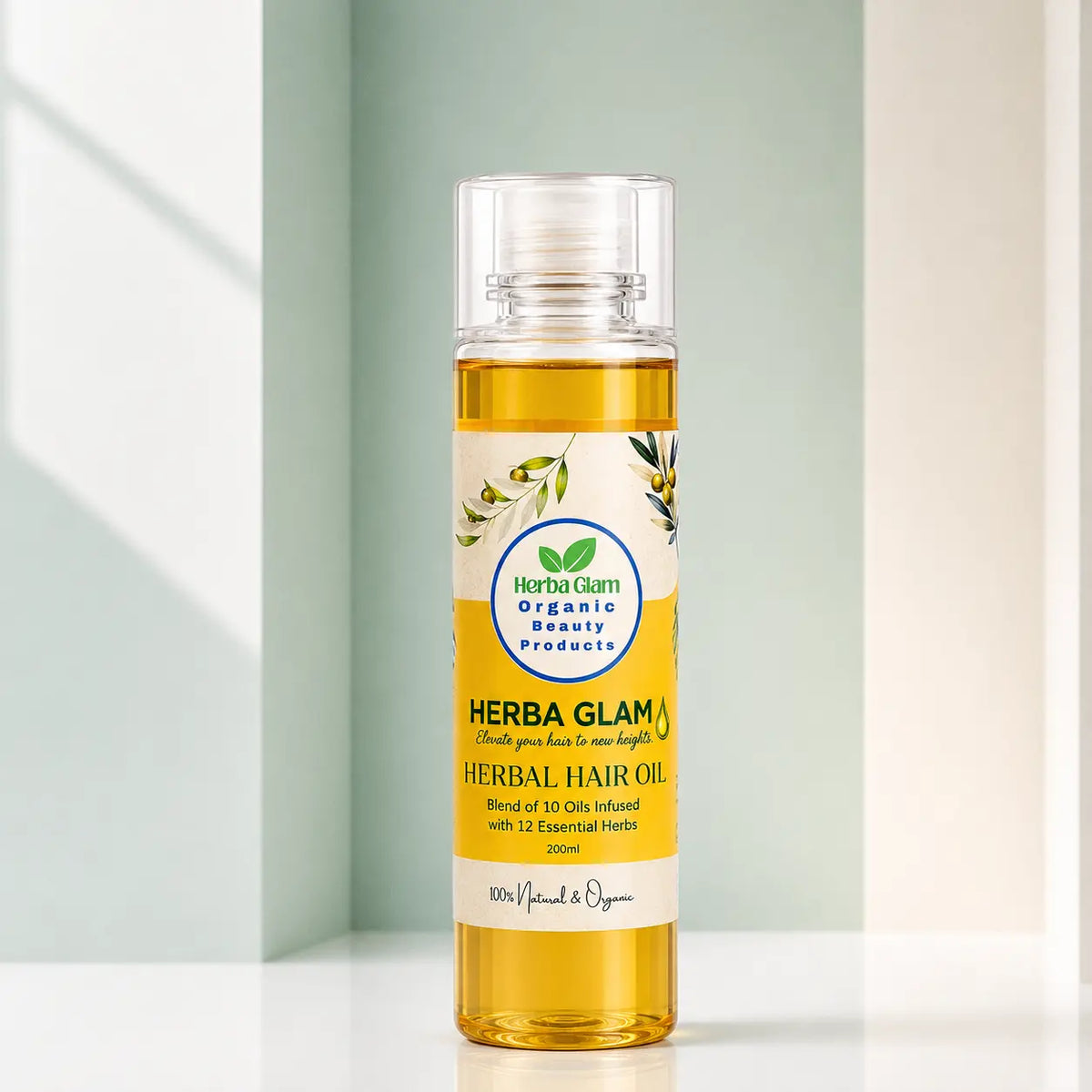 Herba Glam Herbal Hair Oil with 10 oils and 12 herbs, 200ml