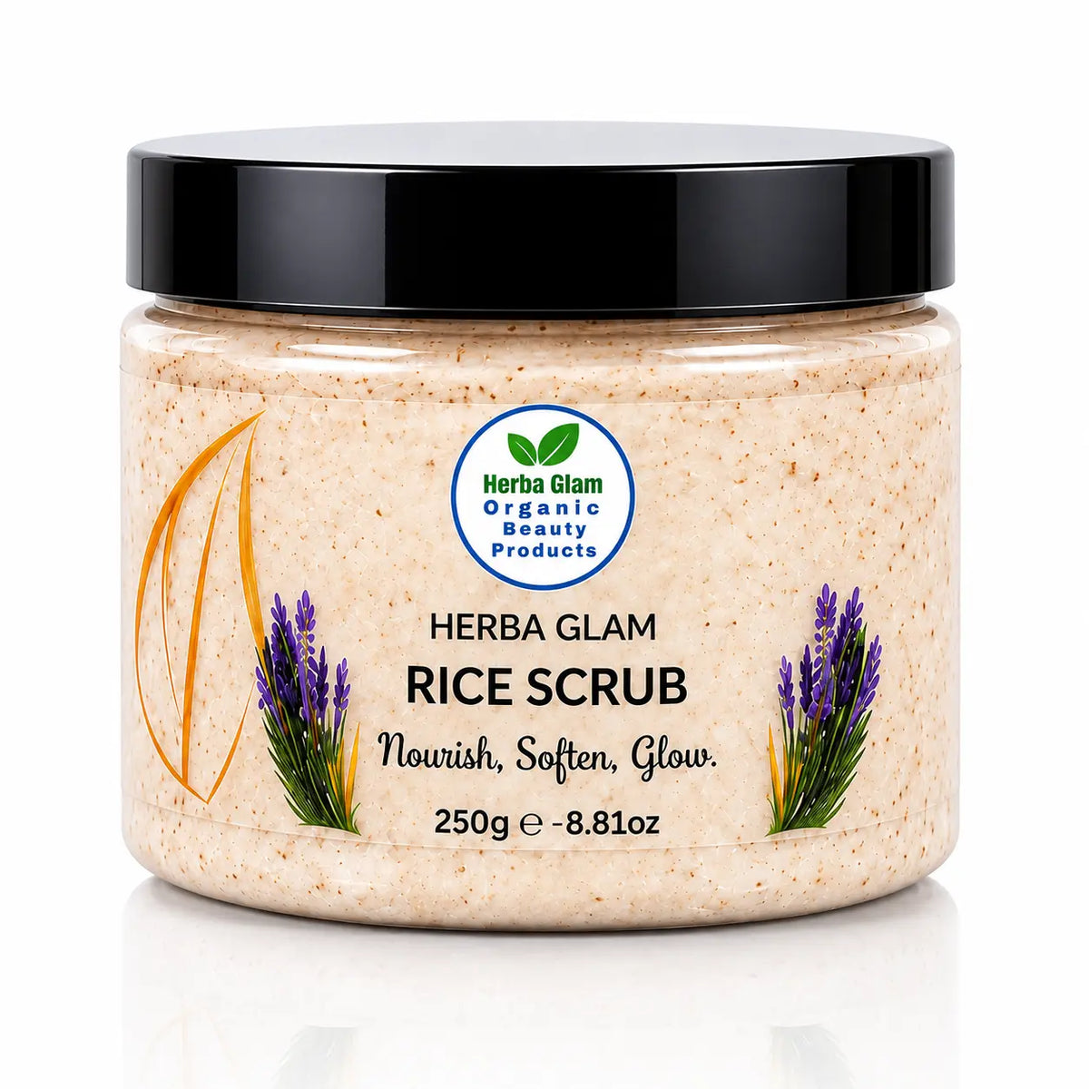 Herba Glam Rice Face Scrub for smooth, radiant skin