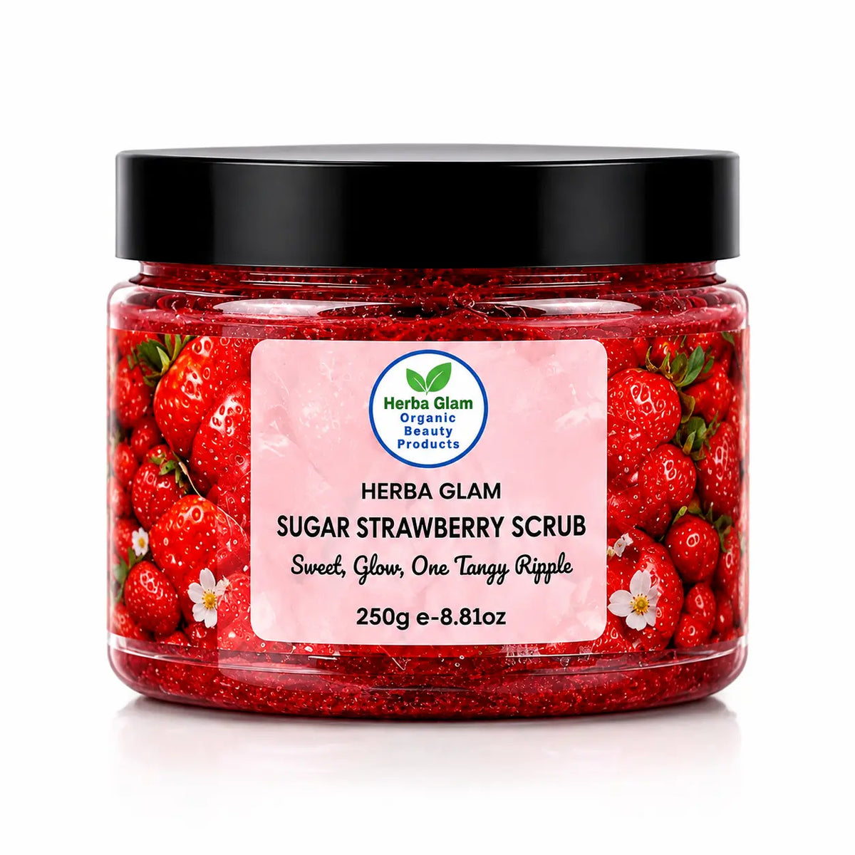 Herba Glam Strawberry Sugar Face Scrub for soft, smooth skin